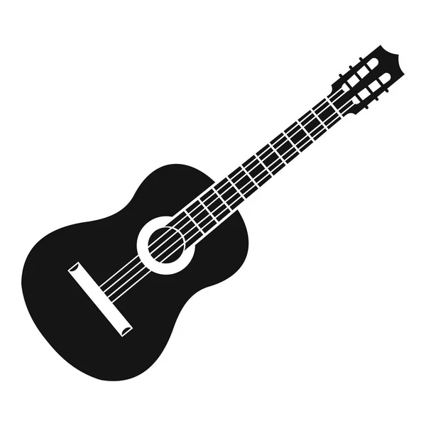 Значок гитары, простой стиль — стоковый вектор
