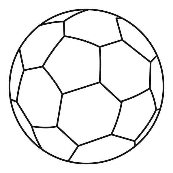 Icono de pelota de fútbol, estilo de esquema — Vector de stock