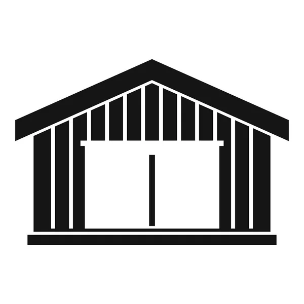 Garagen-Ikone, einfacher Stil — Stockvektor