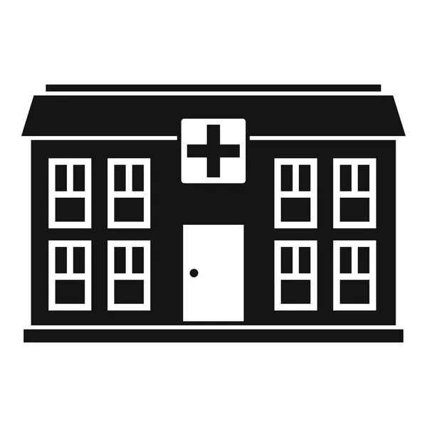 Ícone do hospital, estilo simples —  Vetores de Stock