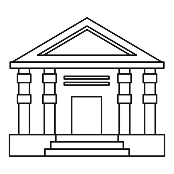 Kolonnaden-Symbol, Umrissstil — Stockvektor