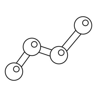 Grafik istatistikleri satırı simgesi, anahat stili