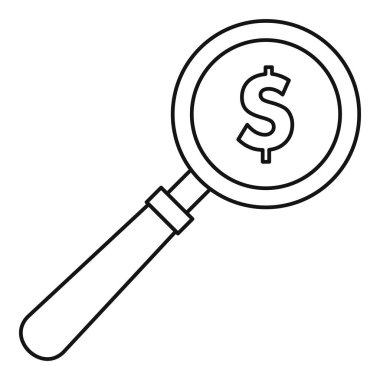 Büyüteç simgesini, anahat stili