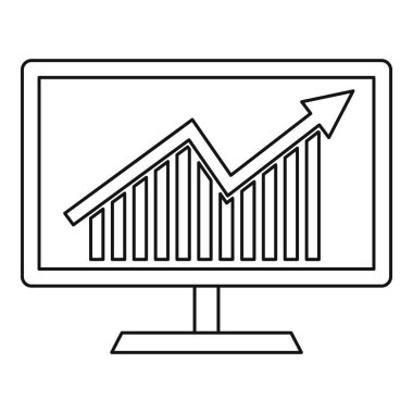 Monitör simgesini, anahat stili istatistikleri