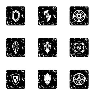 Koruyucu kalkan simgeler kümesi, grunge tarzı
