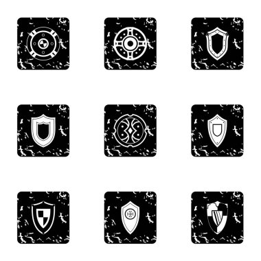Askeri shieldd simgeler kümesi, grunge tarzı