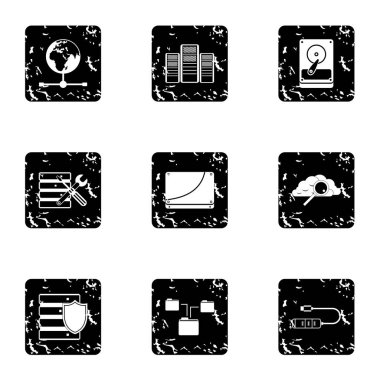 Bilgisayar onarım simgeler kümesi, grunge tarzı