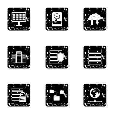 Bilgisayar koruma simgeler kümesi, grunge tarzı