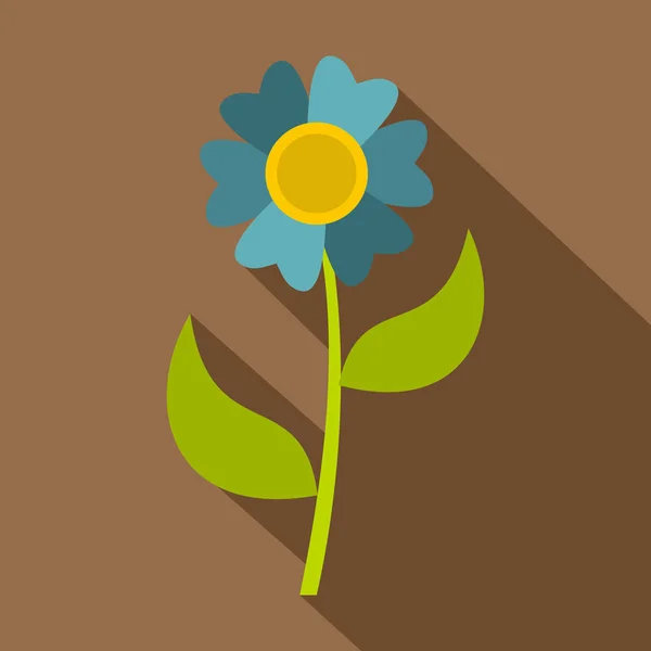 Icône fleur, style plat — Image vectorielle
