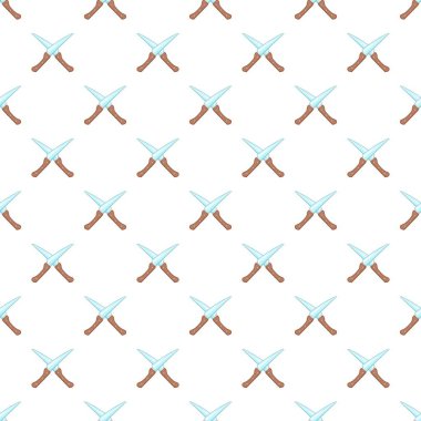 İki bıçak desen, karikatür tarzı