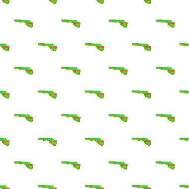 Miami desen, karikatür tarzı ile Florida Haritası