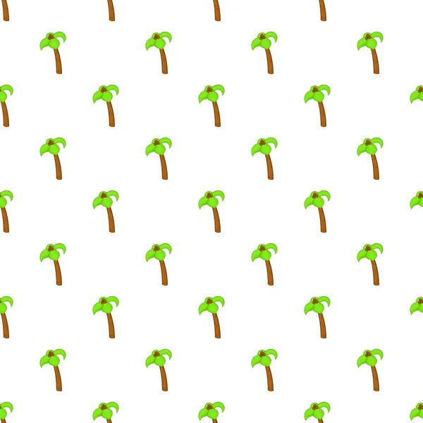 用椰子图案，卡通风格的棕榈树 — 图库矢量图片