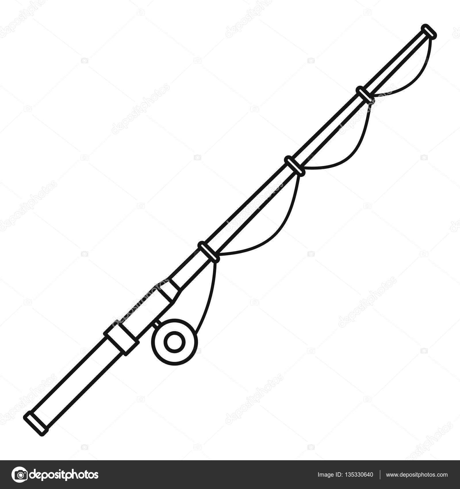 Рисунок удочки поэтапно