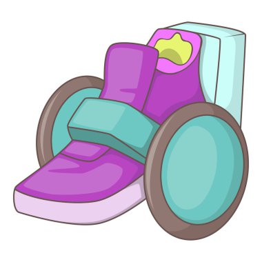 Tek tekerlekli sirk bisikletine simgesi, karikatür tarzı