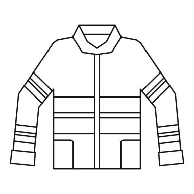 İtfaiyeci ceket simgesi, anahat stili