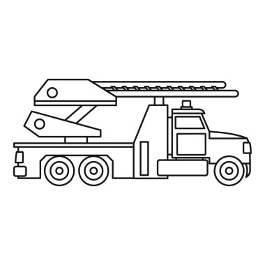 Yangın kamyon simgesi, anahat stili