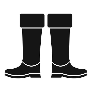 Rubber boots icon, simple style clipart