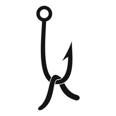 Solucan simgesi, basit tarzı balık kanca