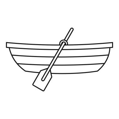 Kürekler simgesi, anahat stili tekne