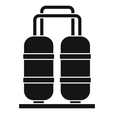 Petrol rafineri tesisi simgesi, basit tarzı