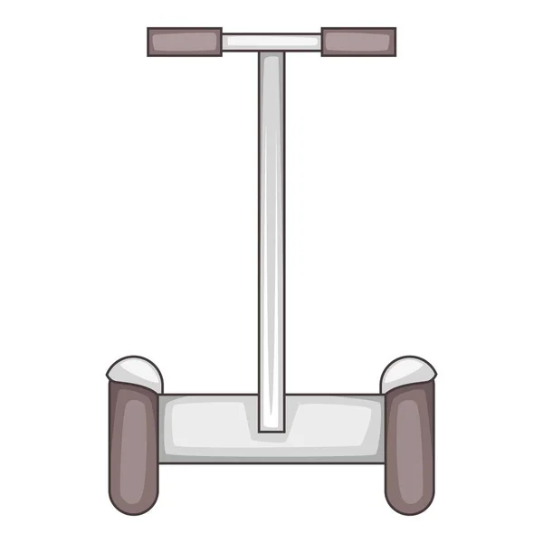 Icono de segway blanco, estilo de dibujos animados — Vector de stock