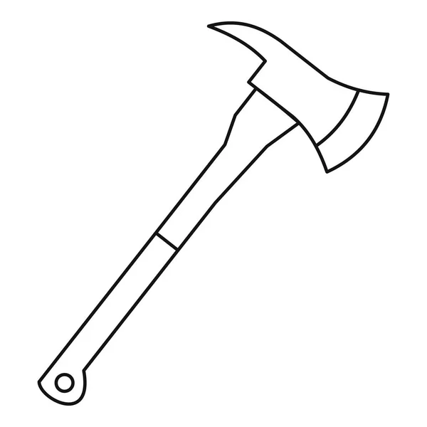 Axt-Symbol, Umriss-Stil — Stockvektor