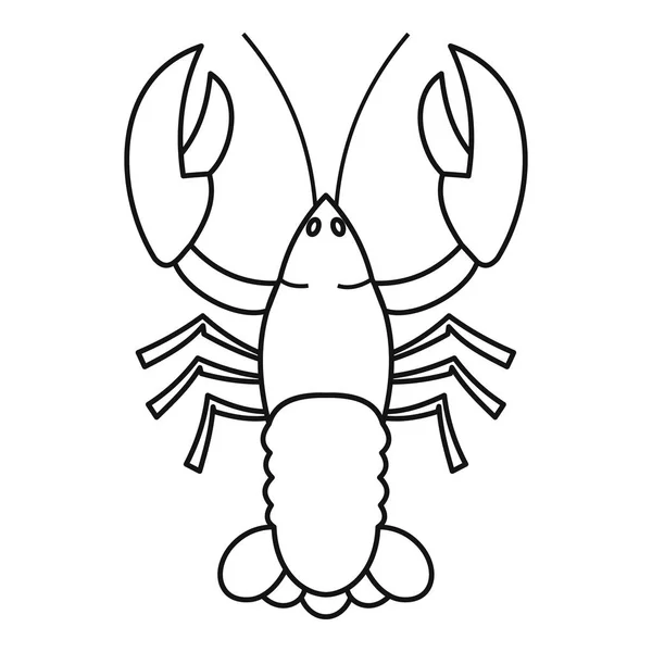 Icono de cangrejo de río, estilo de esquema — Vector de stock