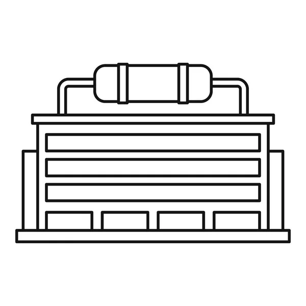 Icono de la central eléctrica, estilo de esquema — Vector de stock