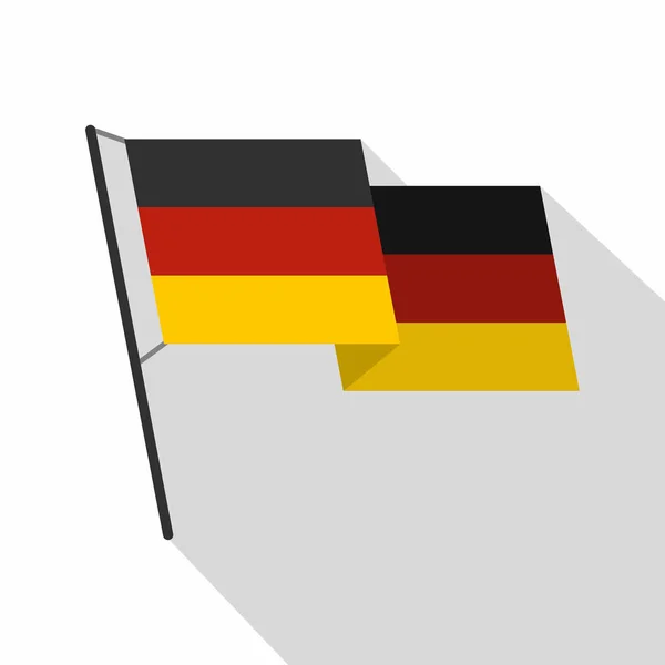 Ícone da bandeira alemã, estilo plano — Vetor de Stock