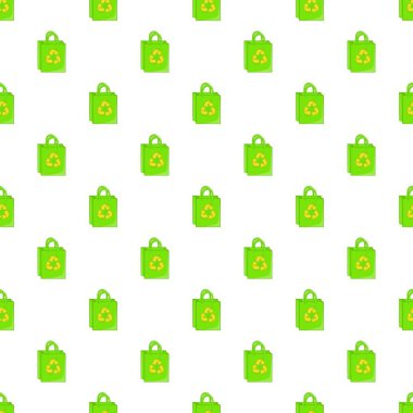 Yeşil kağıt alışveriş çanta modeli, karikatür tarzı