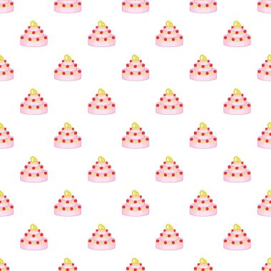 Düğün pastası desen, karikatür tarzı