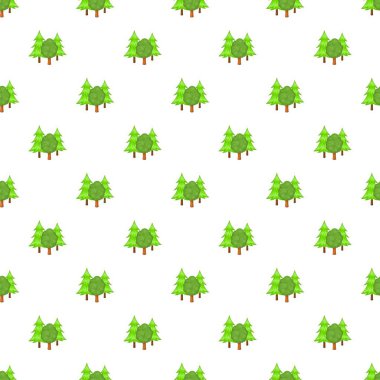 Orman ağaçları desen, karikatür tarzı