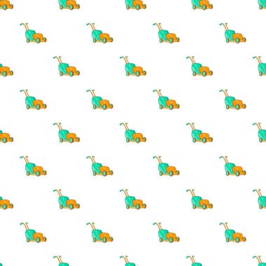 Çim biçme makinesi desen, karikatür tarzı
