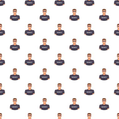 Güvenlik görevlisi erkek tipi, karikatür tarzı