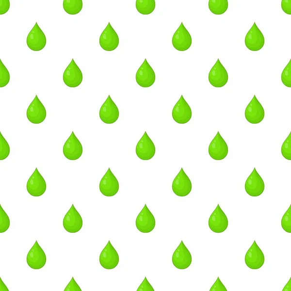 Patrón de gota verde, estilo de dibujos animados — Vector de stock