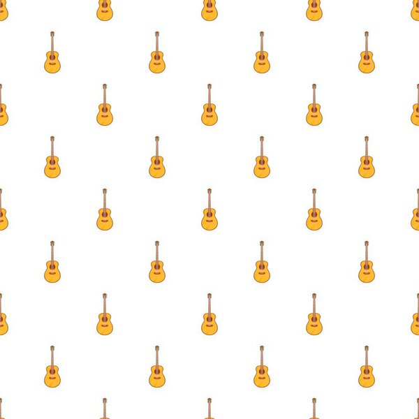 Classical guitar pattern, cartoon style
