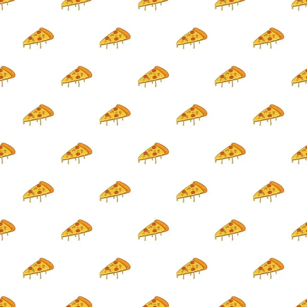 Bit av pizza mönster, tecknad stil — Stock vektor