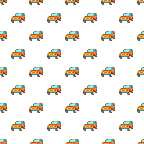 Jeep pattern, cartoon style — Stock Vector