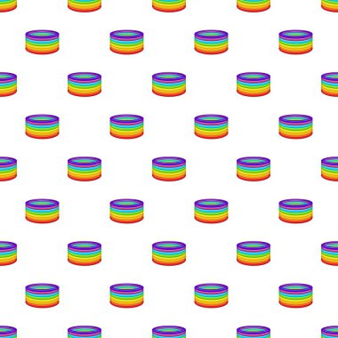 Lgbt desen, karikatür tarzı renklerde yüzük
