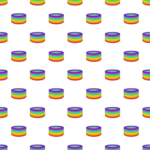 Ringen in de kleuren van Lgbt patroon, cartoon stijl — Stockvector