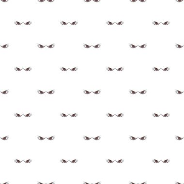 Kasvetli gözleri desen, karikatür tarzı