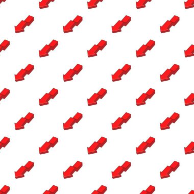 Desen, karikatür tarzı aşağı büyük Eğri ok