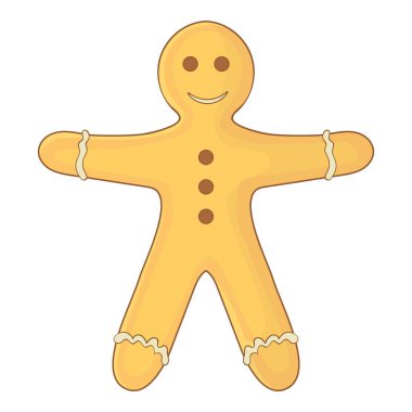 Zencefilli kurabiye adam simgesi, karikatür tarzı