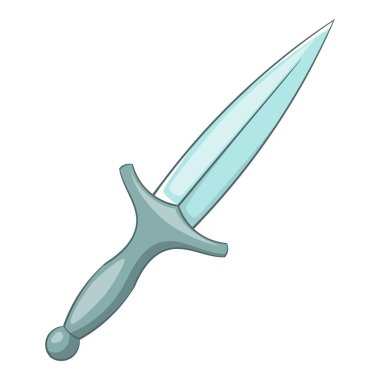 Bıçak simgesi avcılık, karikatür tarzı