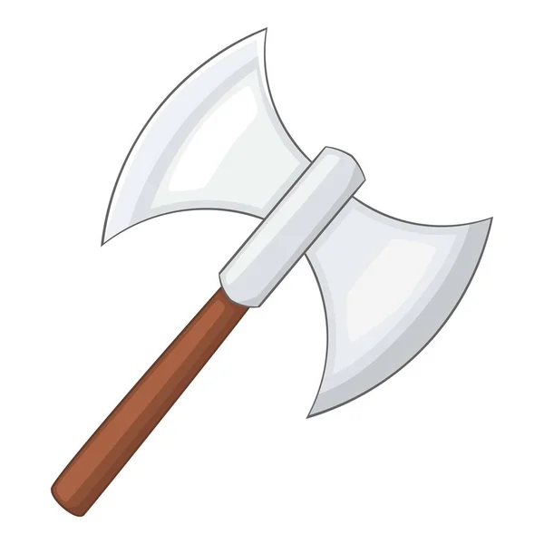 Battle axe pictogram, cartoon stijl — Stockvector