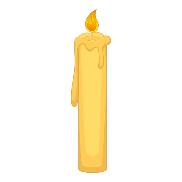 Birthday candle icon, cartoon style — Stock Vector