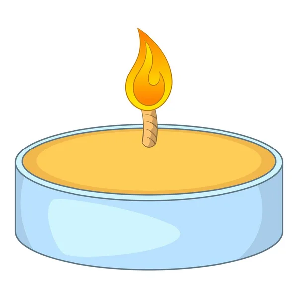 Tealight candle ikona, stylu cartoon — Wektor stockowy