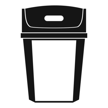 Büyük çöp tenekesi simgesini, basit tarzı