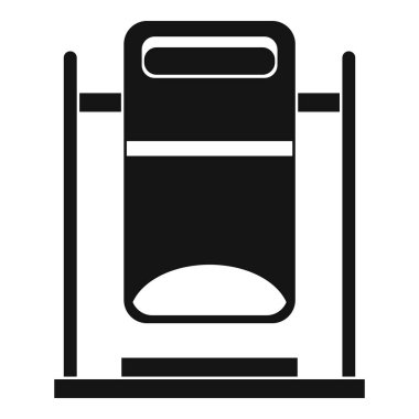 Çöp tenekesi simgesini, basit tarzı sallanan