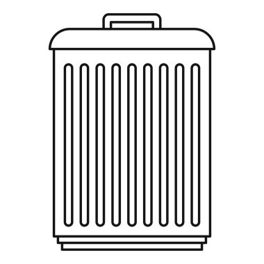 Çöp tenekesi simgesini, anahat stili